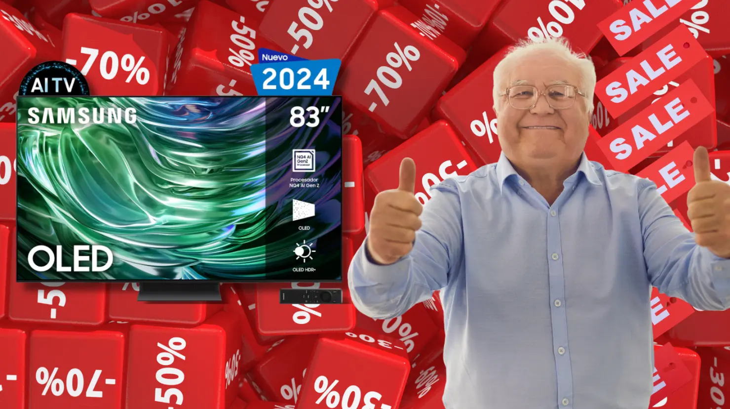 Liverpool tiene esta pantalla Samsung de 83 pulgadas con el 40% de descuento. Foto: Canva | Liverpool.
