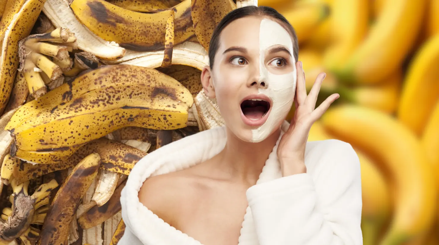 Elimina las arrugas de tu rostro con esta mascarilla de cáscara de plátano. Foto: Canva.