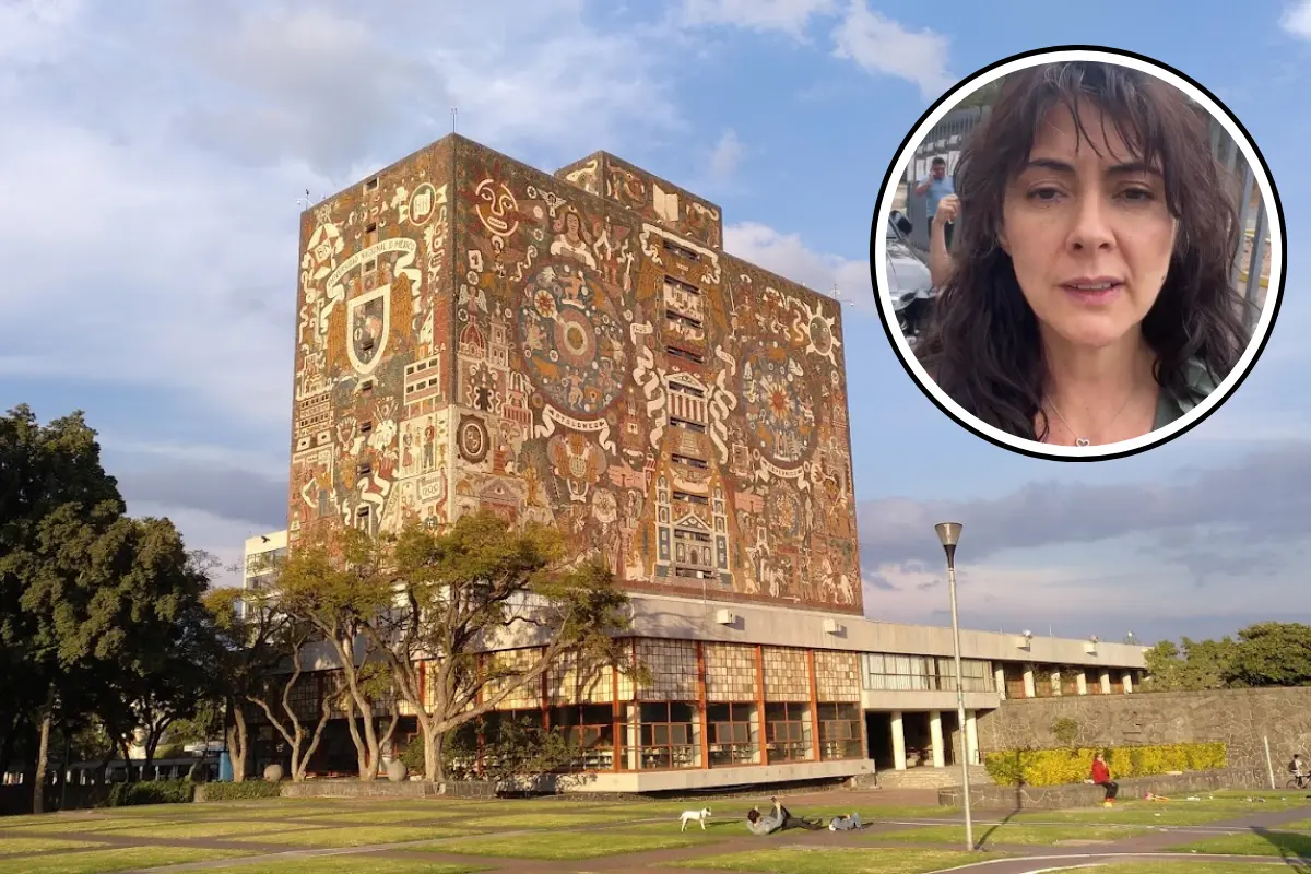 De fondo UNAM, Verónica Jaspeado. Foto: Maps (Begoña Espejo) | Captura de pantalla IG (@verojaspeado)
