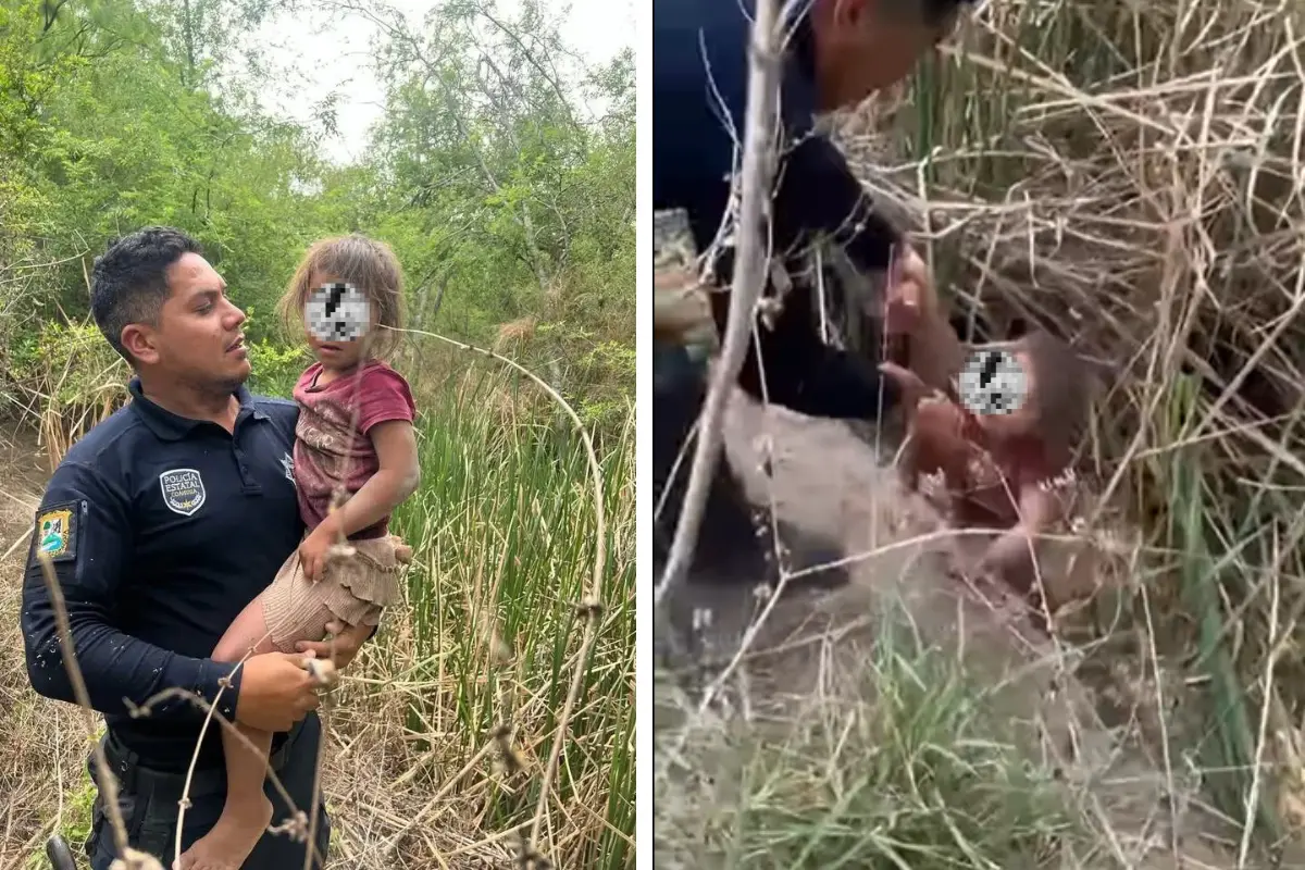 La menor fue encontrada en un arroyo en la colonia Lomas de Santiago, dos horas después de que su madre denunciara su extravío./ Foto: El Molino Noticias