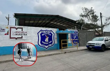Captan a delincuentes robando en una primaria de Tampico | VIDEO
