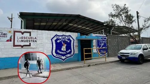 Captan a delincuentes robando en una primaria de Tampico | VIDEO