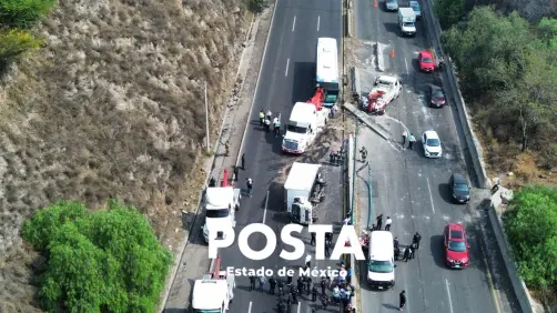 VIDEO| Severas afectaciones vehiculares en la México-Querétaro por accidente