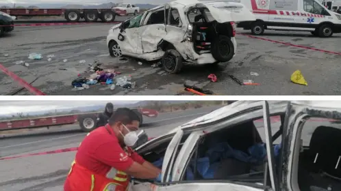 Muere pareja en accidente vial en Ramos Arizpe