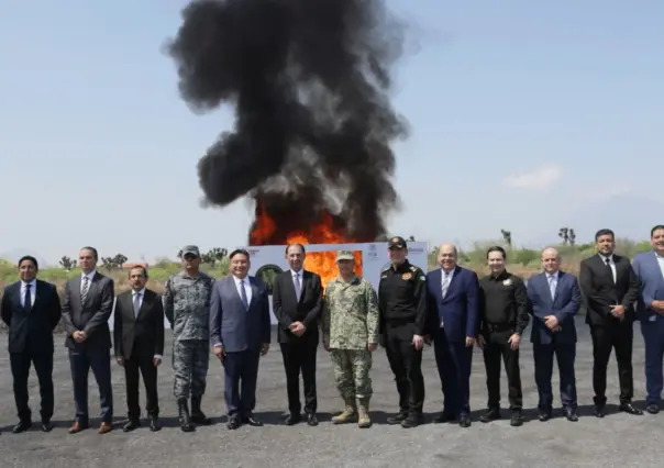 Fiscalía de Nuevo León realiza incineración de narcóticos