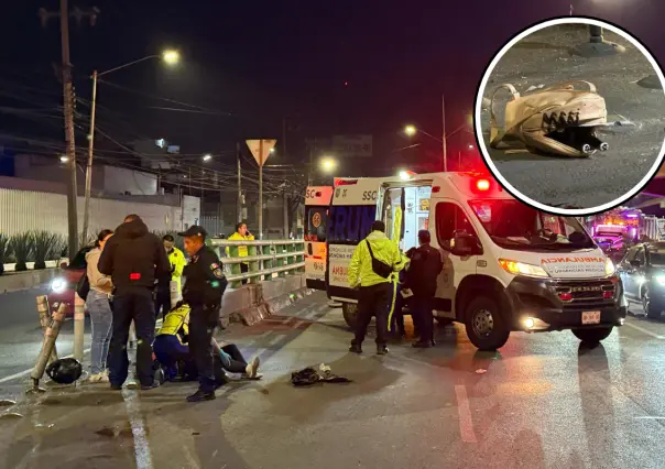 Tres lesionados tras derrapar la moto en la que viajaban en Coyoacán