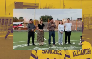 Raúl Cantú entrega cancha Valle del Norte en Salinas Victoria
