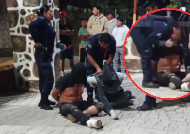 Vecinos de Otumba golpean a ladrones de moto y los entregan a la policía