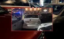Choca 9 autos estacionados al salir de un restaurante en Mérida