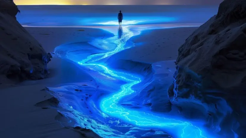 Es uno de los pocos lugares del estado donde se puede observar bioluminiscencia. Foto: Canva