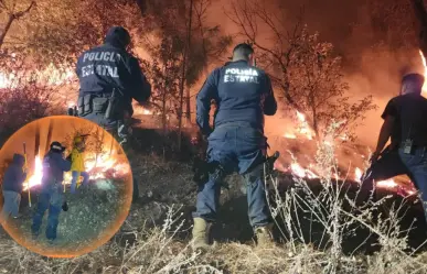 VIDEO │Policías se suman como brigadistas y combaten incendios forestales en Durango