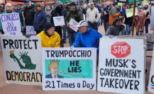 Miles de manifestantes se reúnen en Estados Unidos contra Donald Trump y Elon Musk