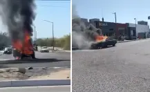 Incendio de carro sorprende a conductores en La Paz: ocurrió cerca de Carls Jr Forjadores