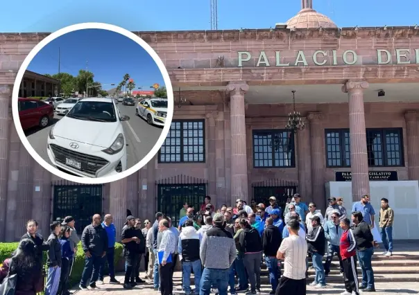 Conductores de aplicación se manifiestan en Congreso de Coahuila, exigen reforma 