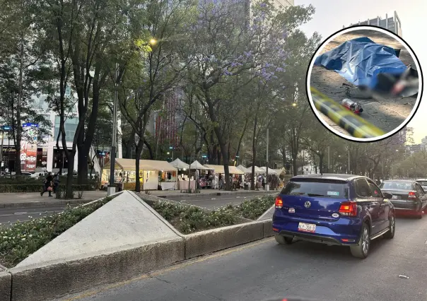 Muere peatón sobre Paseo de la Reforma tras caer mientras caminaba