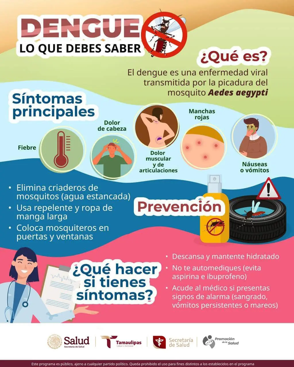 Dengue, lo que debes saber. Foto: Gobierno del Estado