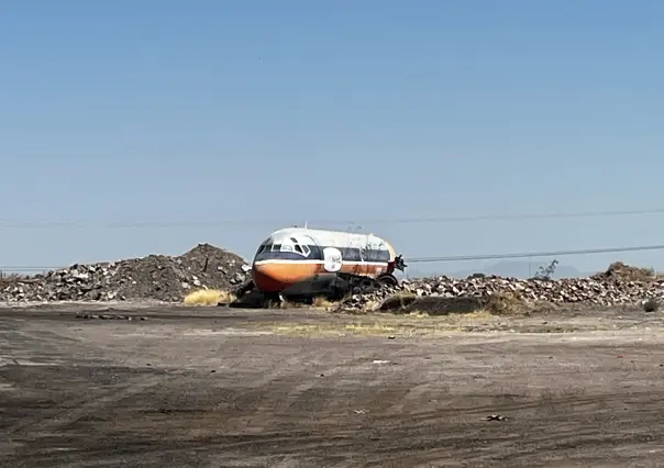 Así terminó el avión de la Feria de Durango