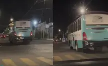 Denuncian a chofer de transporte en La Paz por manejar sin luces y no respetar altos