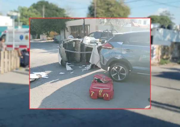 Accidentes en Yucatán: camioneta y mototaxi chocan en la colonia Esperanza de Mérida