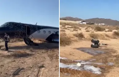 VIDEO | Jet privado se sale de la pista durante aterrizaje en Los Cabos