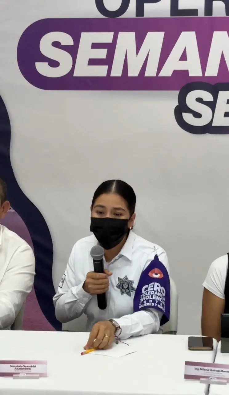 imagen recuadro Rut de la Fuente Velázquez, directora de Seguridad Pública, Policía Preventiva y Tránsito Municipal de La Paz.