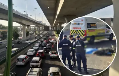 Accidente en Naucalpan: muere motociclista tras derrapar en Periférico Norte