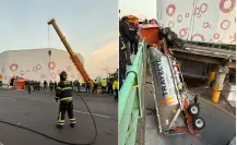 VIDEO | Cumple 13 horas tráiler volcado en Azcapotzalco, plumas trabajan para su retiro