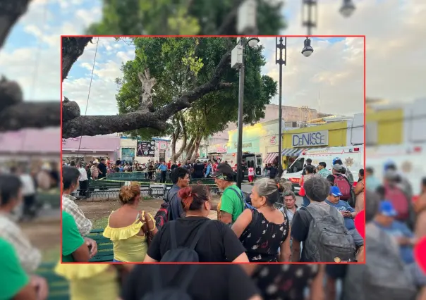 Sujeto convulsiona en un parque de Mérida tras recibir una inyección