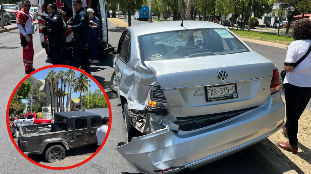 Se registra aparatoso choque en el bulevar Dolores del Río