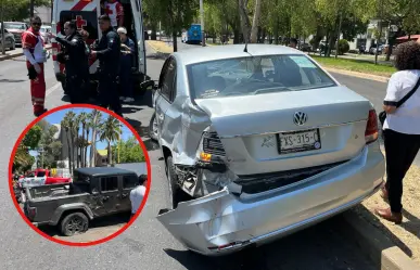 Se registra aparatoso choque en el bulevar Dolores del Río
