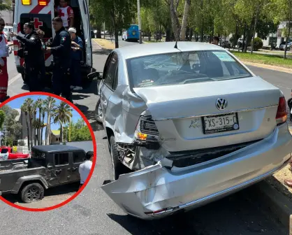 Se registra aparatoso choque en el bulevar Dolores del Río
