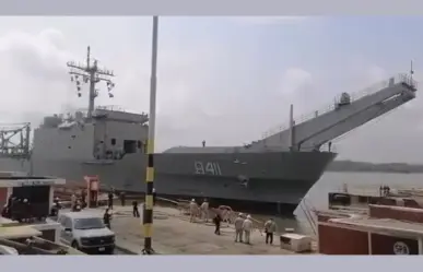 Así chocó uno de los barcos más grandes de la Marina en Ciudad Madero