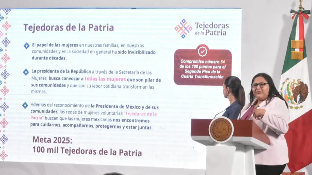 Claudia Sheinbaum lanza red "Tejedoras de la Patria": así puedes participar