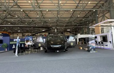 Exhiben Black Hawk UH-60 de Fuerza Civil en la Feria Aeroespacial México 2025