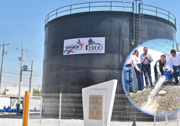 Esteban Villegas Villarreal inaugura macro tanque en el municipio de Lerdo