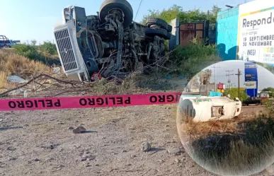Vuelca pipa en la carretera panamericana, provenía de Durango