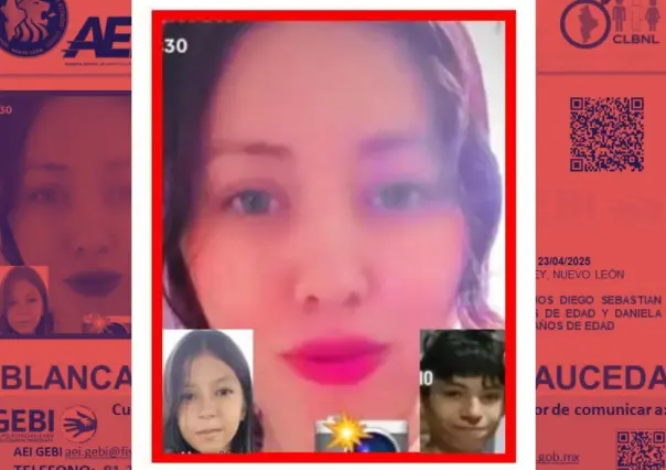 Buscan a mujer y dos menores desaparecidos desde 2023 en Monterrey