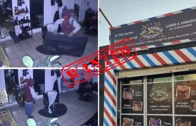 VIDEO | Captan a sujeto robando una barbería de Durango