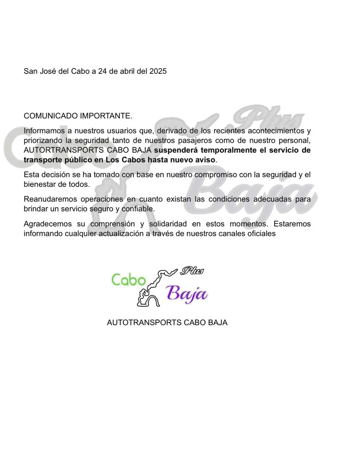 Foto: Cabo Baja Plus.