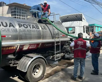 VIDEO | Abastecen con pipas a Teoloyucan tras toma de caseta por falta de agua