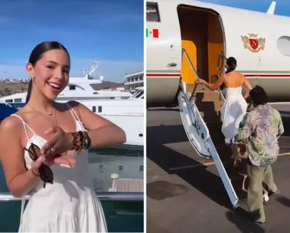 Ángela Aguilar y Christian Nodal disfrutan vacaciones en La Paz a bordo de su yate