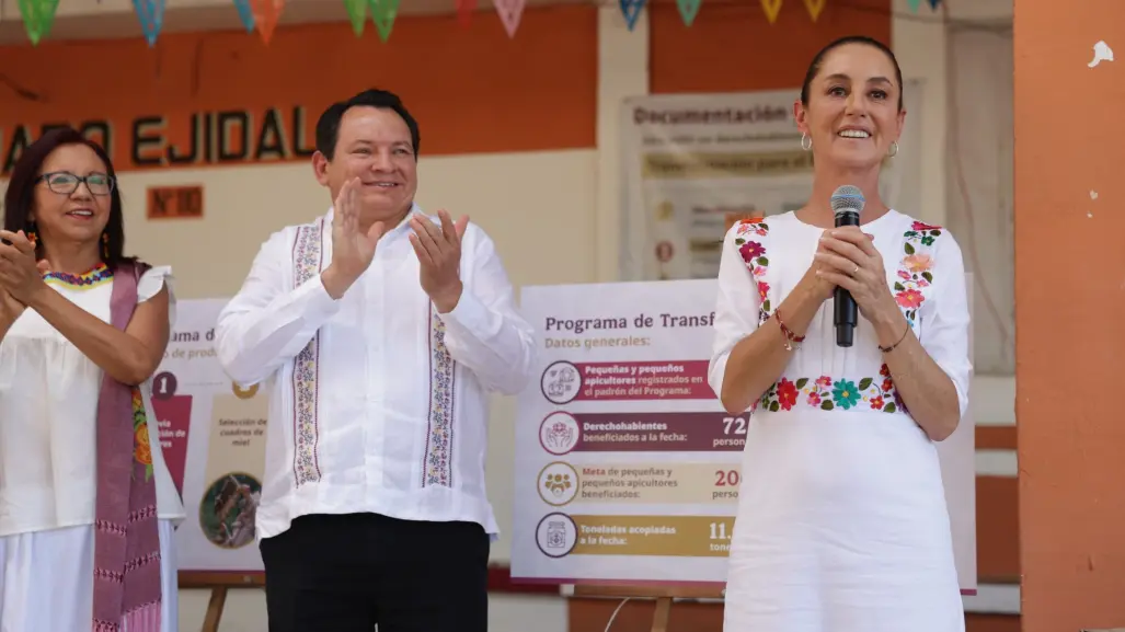 Claudia Sheinbaum afirma que Joaquín Díaz Mena es un excelente gobernador en su visita a Yucatán