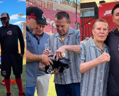 Julio César Chávez visita a Caliente de Durango previo a su serie contra Algodoneros