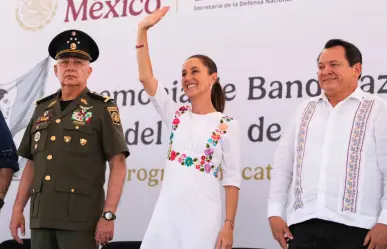 Claudia Sheinbaum da el banderazo de inicio de obras del Tren Maya de carga en Progreso