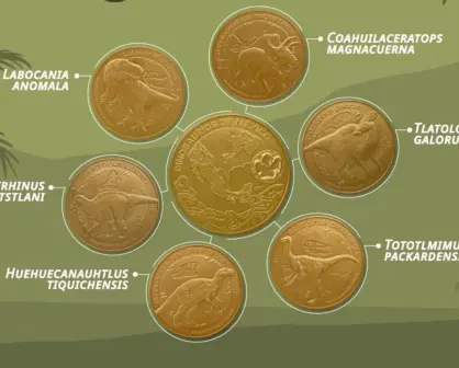Estos son los dinosaurios de Coahuila que protagonizan nueva colección de la Casa de Moneda
