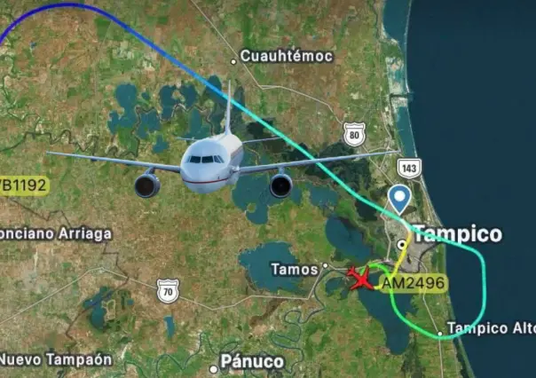 Emergencia en vuelo Aeroméxico obliga aterrizaje forzoso en Tampico: ¿Qué fue lo que sucedió?