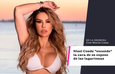 Ninel Conde esconde la cara de su esposo de las lagartonas 
