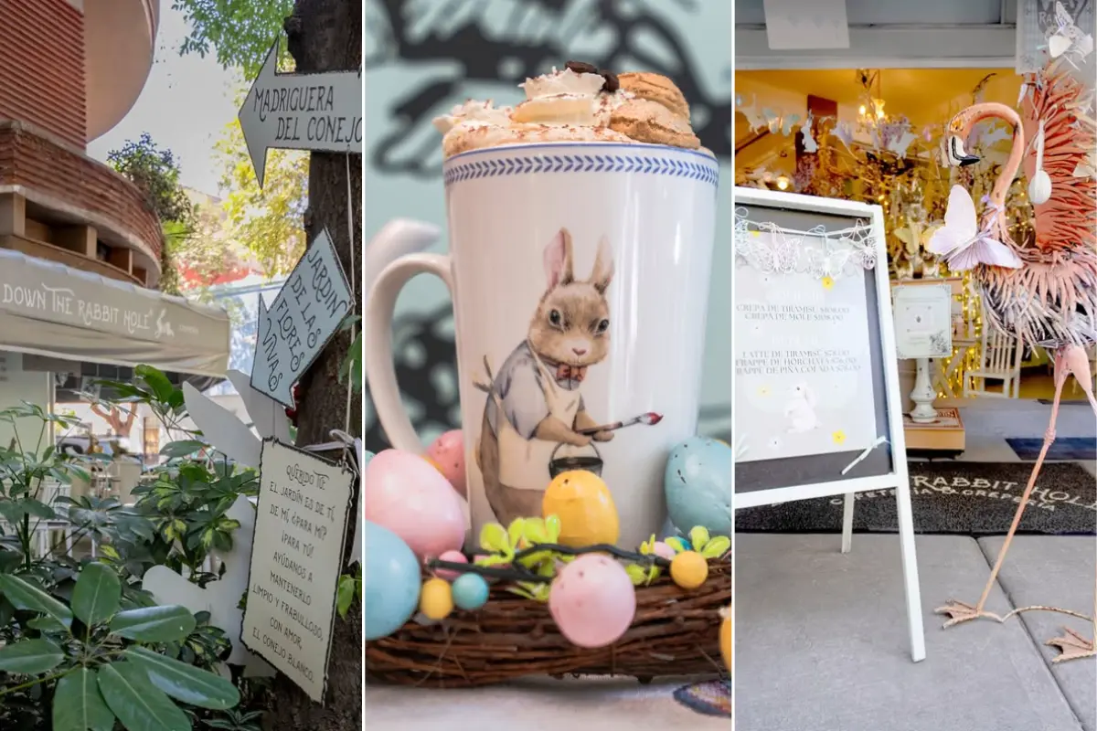 Restaurante Down The Rabbit Hole, Cafetería & Crepería en CDMX para el Día del Niño.     Foto: IG (elblanconejo)