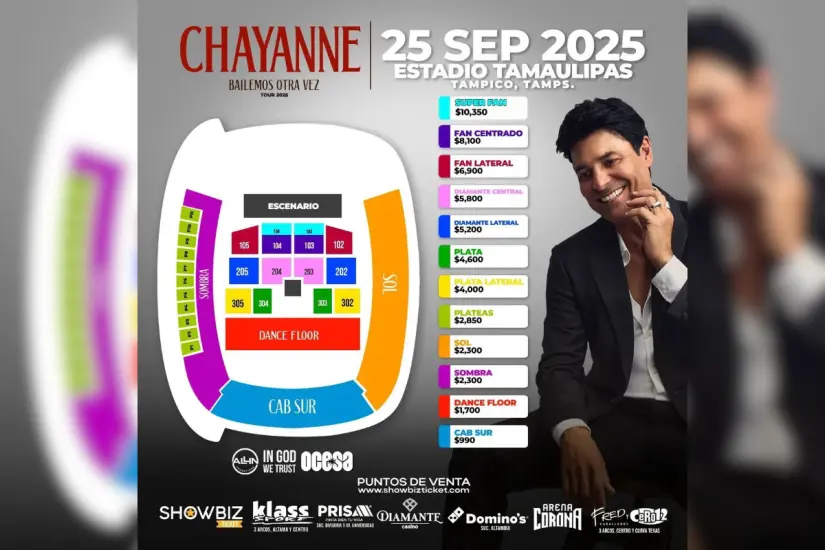 Chayanne en Tampico. Foto: Axel Hassel