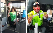 Por el Día del Niño choferes del sistema Va y Ven de Mérida se disfrazan de varios personajes